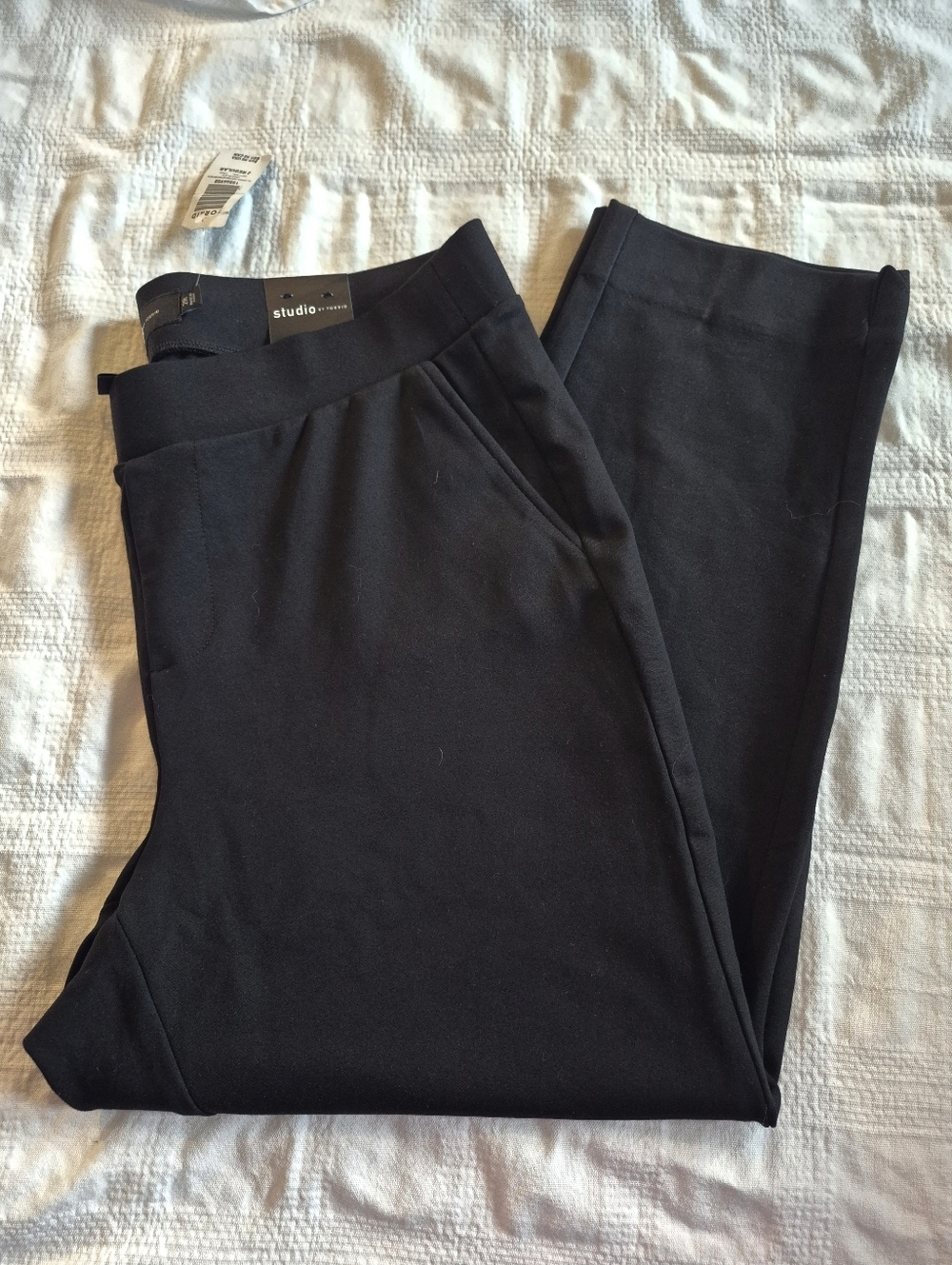 Studio by Torrid size 2R pants pull on relaxed fit taper leg ponte high rise NWT